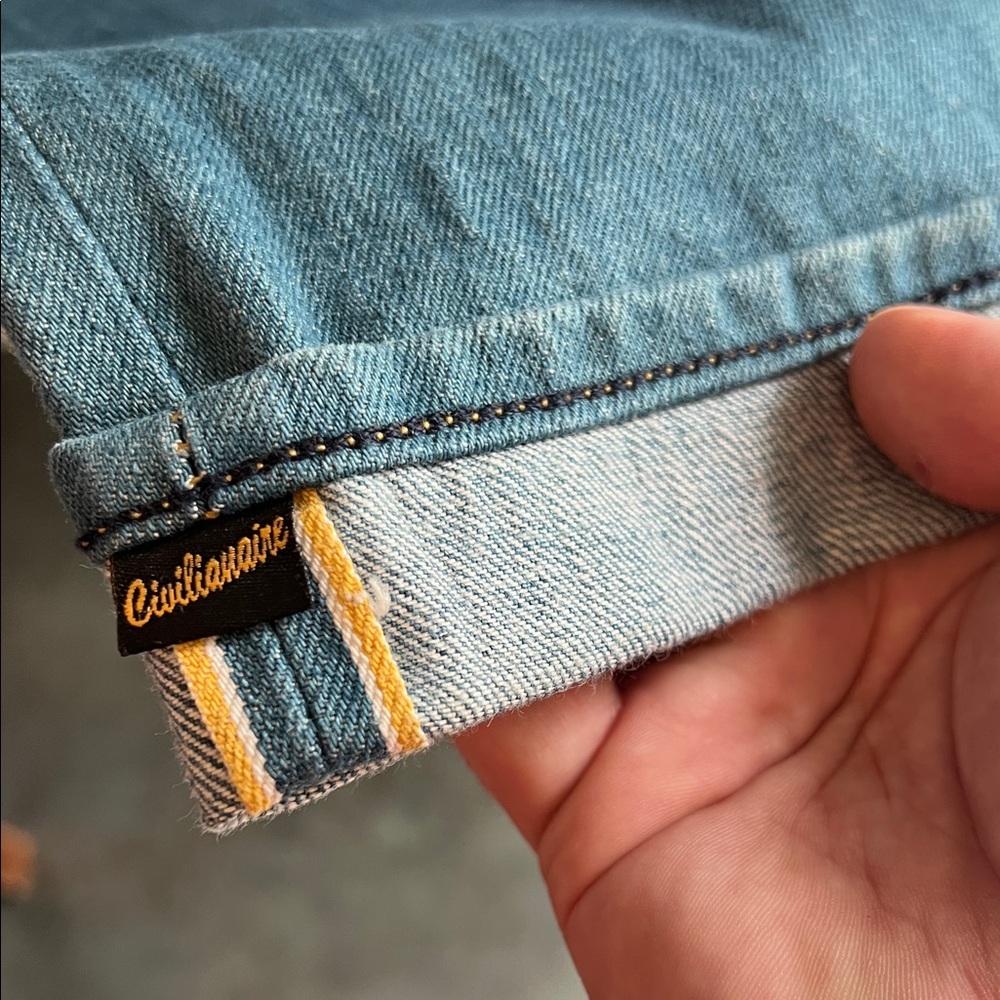 CIVILIANAIRE JAPANESE SELVEDGE DENIM SLIM STRAIGHT JEANS LIKE NEW